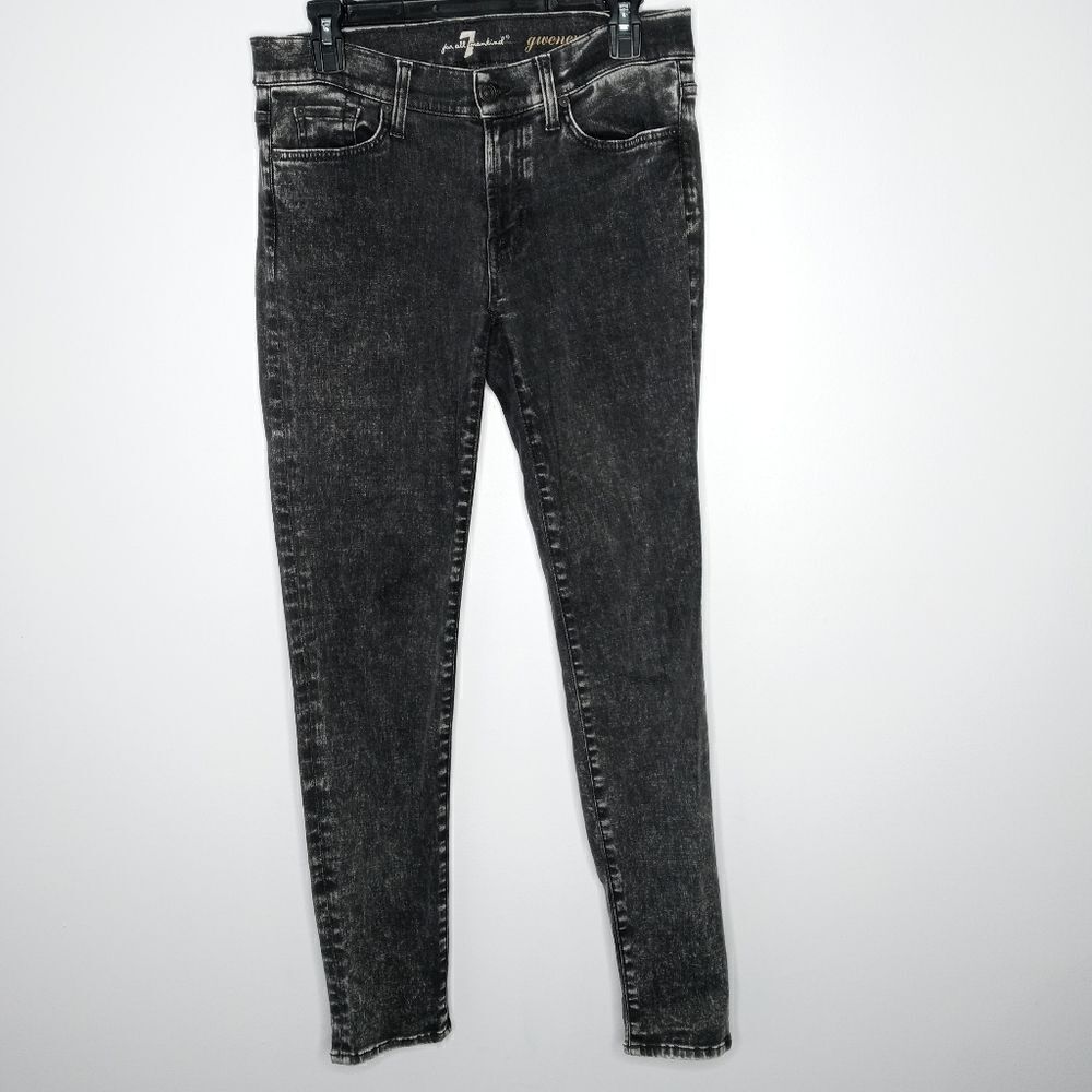 7 For All Mankind Guinevere black washed jeans